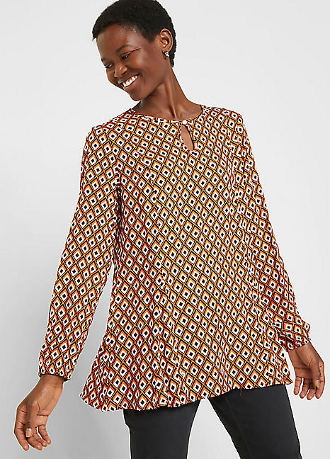 bonprix Printed Viscose Blouse