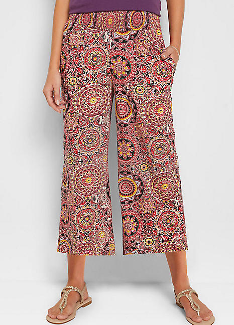 bonprix Wide Leg Paisley Print Culottes Grattan