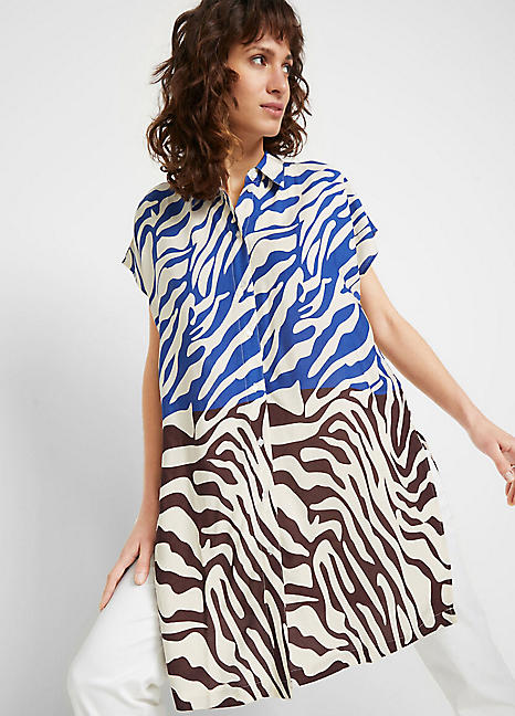 bonprix Zebra Print Longline Blouse