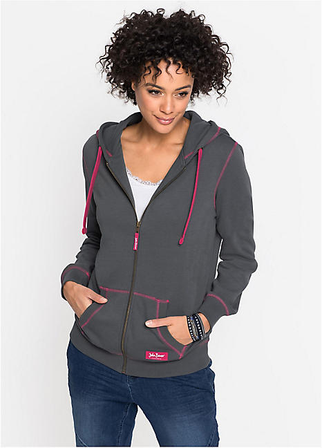 Zip-Up Jersey Hoodie by bonprix