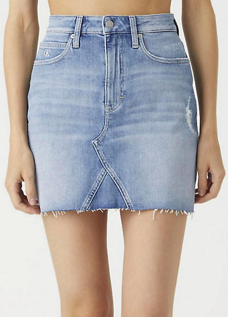 calvin klein skirt denim