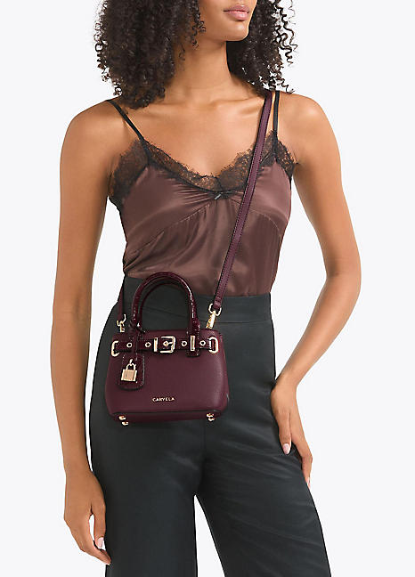 Carvela Micro Maria Red Dark Tote Bag Grattan