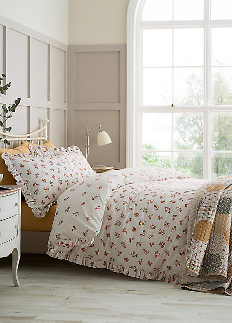 Catherine Lansfield Frill Ditsy Floral Duvet Cover Set Grattan