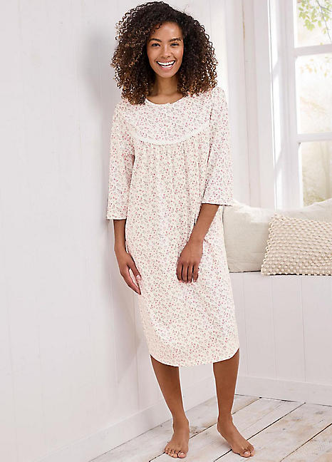 Cotton Nightdress Buttoned Nightdress Evolove Loose Fit Nighty