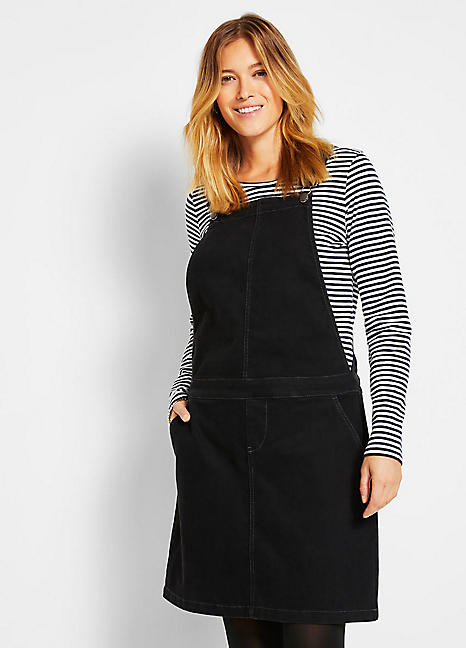 brakeburn denim pinafore dress