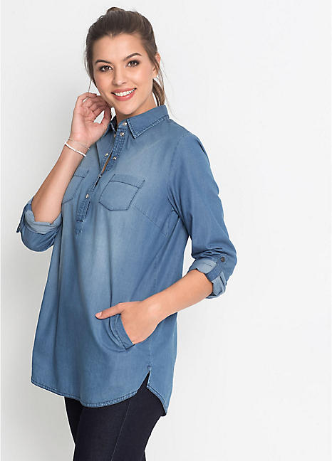 Denim Tunic Shirt by bonprix | Grattan