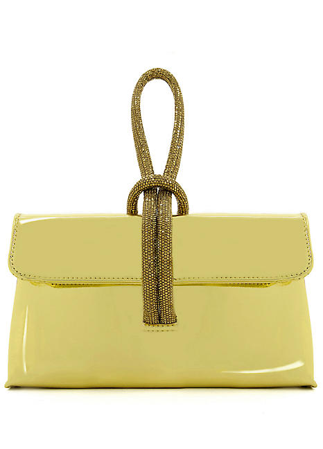 Dune gold clearance clutch bag