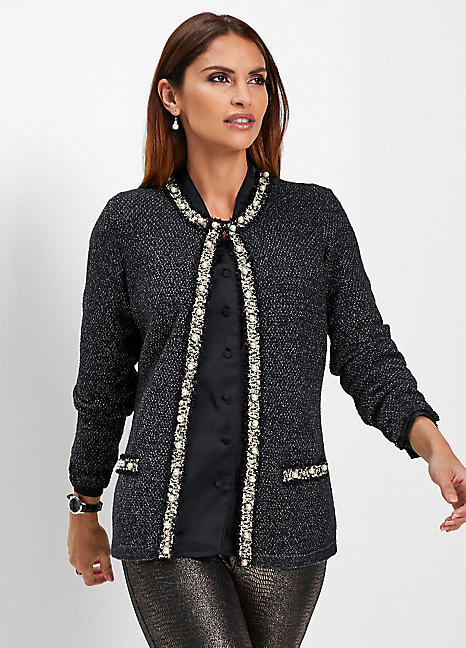beaded cardigan