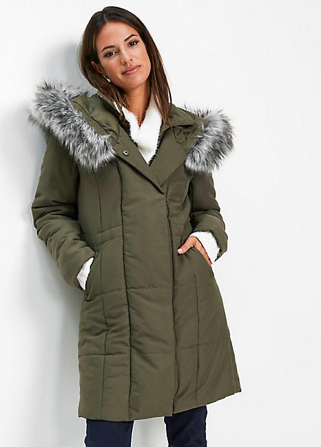 faux fur trim coat