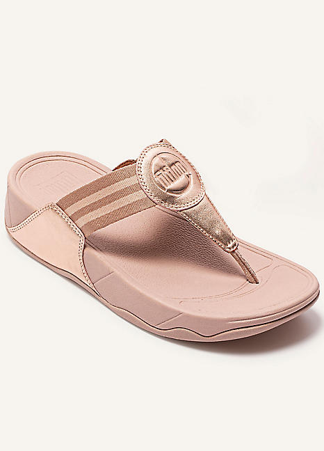 Rose gold toe post sandals on sale