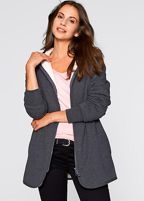 hooded lined jacket