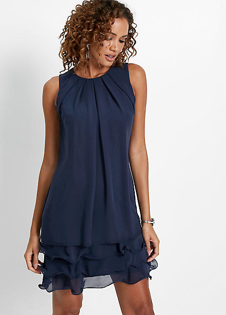 sl fashions layered shift dress