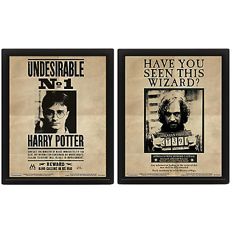 Harry Potter Wanted 6'lı Mini Wooden Poster Set 6 Poster Multiple