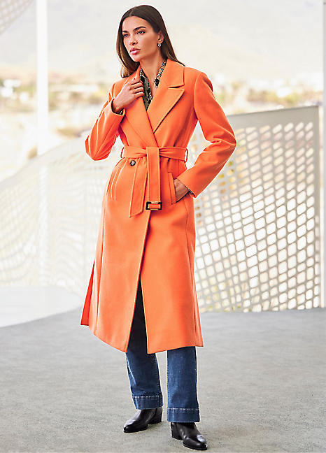 【60s】Euro Vintage Cotton Belted Coat 46 Vintage 1960's Classic Beige Cotton Blend Trench Coat Belted