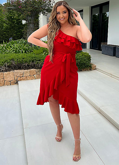 Jac Jossa One Shoulder Midi Dress | Grattan