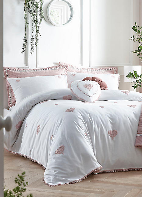 Canterbury Blush Glitter Bedspread by Catherine Lansfield