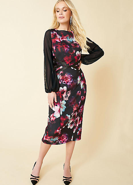 Kaleidoscope Blush Print Scuba Dress