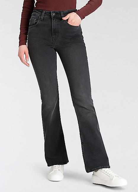 Levi's 725 High Rise Slit Hem Bootcut Jeans Grattan