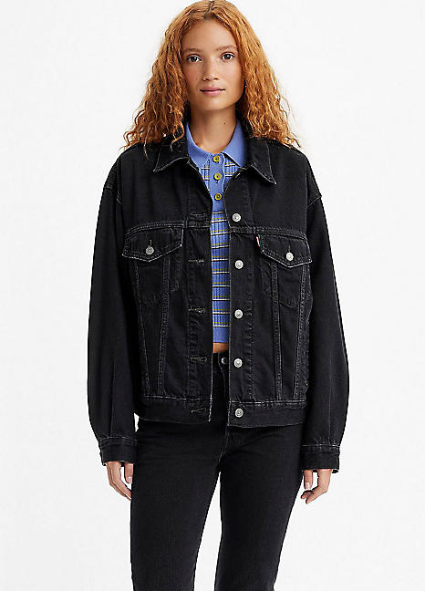 90s Levi’s Denim Jacket L Black levi’s-90s-black-trucker-