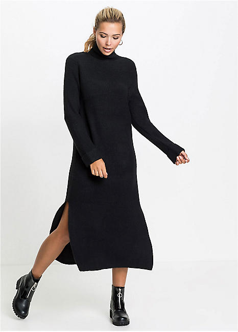 Black jumper dress long
