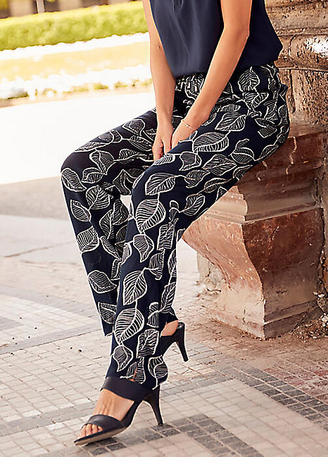 Loose Cut Viscose Summer Trousers by 
