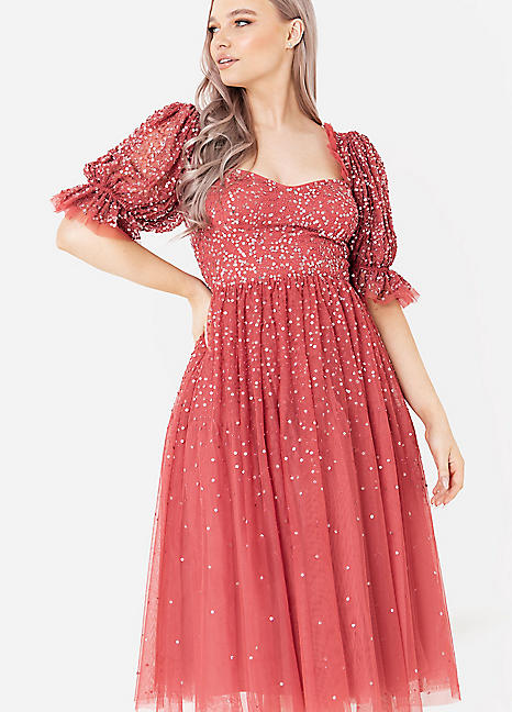 Maya scattered shop sequin maxi dress