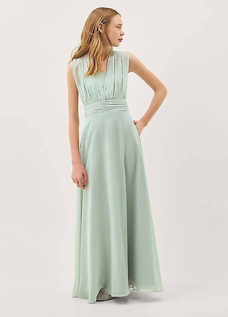 teri jon pleated chiffon dress Watercolor Organza Halter Gown Size 0 Color:Midnight Indigo Pink Multi V flower girl dress white Cocktail Dress Lord And