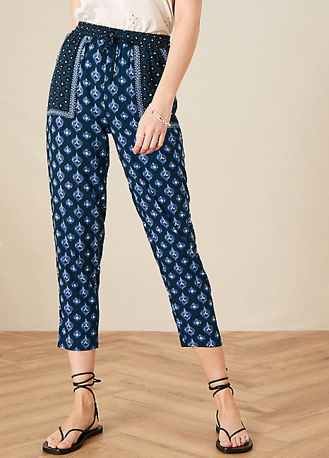 Monsoon Patch Pocket Print Trousers 