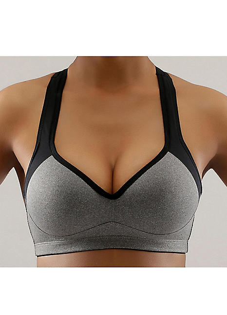 padded push up sports bra