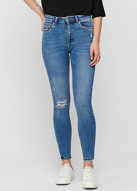 mila high waist skinny jeans only