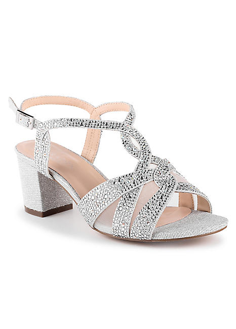 wide fit glitter sandals