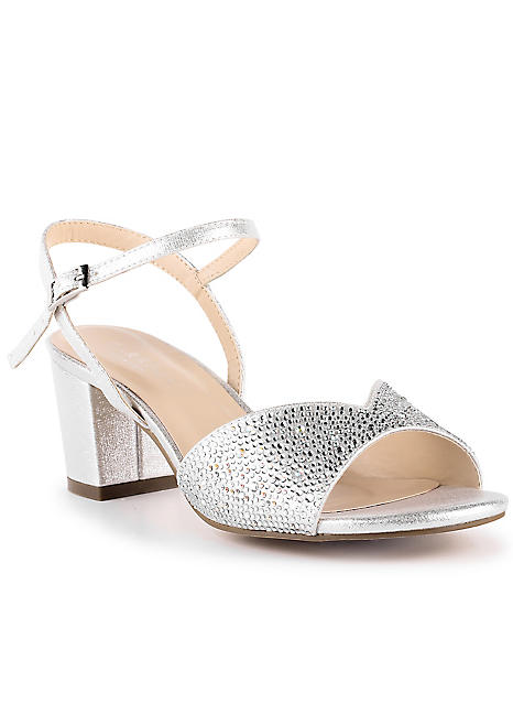 wide fit glitter sandals