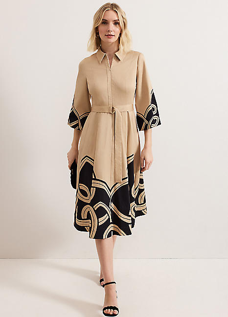 Phase Eight☆ Breena シャツワンピース【送料込】 Phase Eight Breena Printed Midi Dress | Grattan