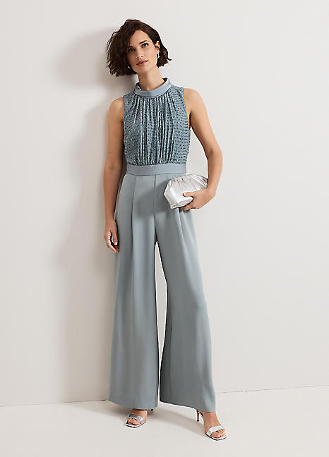 試着のみ【few】Wide leg Combinaison グレー 試着のみ【few】Wide leg Combinaison グレーの通販 by shop｜ラクマ