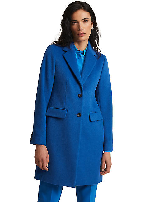 Phase Eight Lydia Blue Wool Smart Coat Grattan