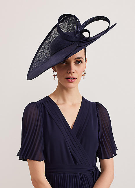 Phase Eight Navy Twist Back Fascinator | Grattan