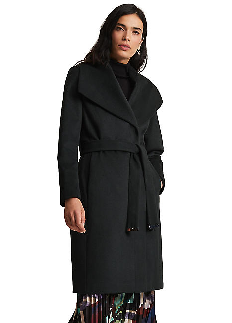 Phase Eight Nicci Dark Green Wool Smart Coat | Grattan