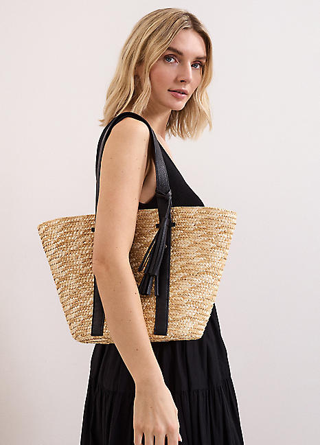 Phase Eight Straw Shopper Bag | Grattan