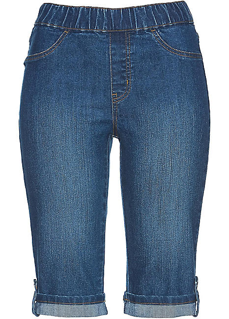 Pull On Denim Shorts by Bonprix | Grattan