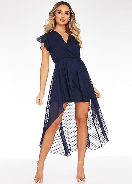 quiz dip hem dress