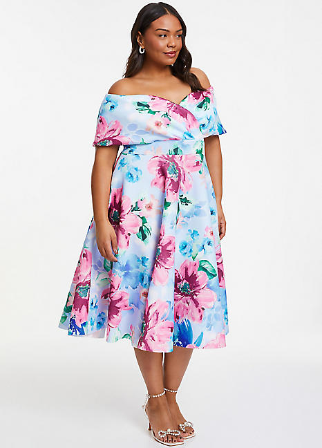 Kaleidoscope Mint Floral Print Dress