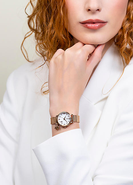 Radley Square Mesh Watch Radley Saxon Road Ladies Rose Gold Watch