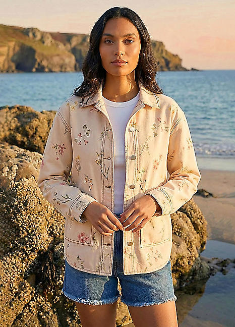 Roman Floral Denim Jacket | Grattan