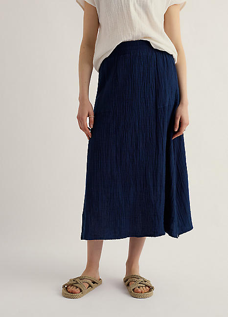 Seasalt Cornwall Blue Bee Orchid Maxi Skirt | Grattan