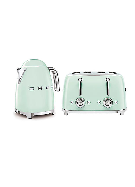 Pastel Green Kettle Toaster Set Smeg SMEG EEJB239 50's Style Retro