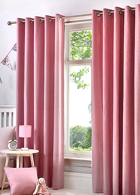 Sorbonne Pair Of Eyelet Lined Curtains Grattan