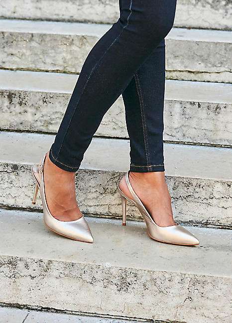 Champagne gold shoe best sale