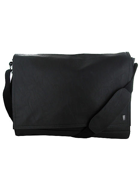 STORM London Men's Northway Black Leather Effect Laptop Bag 