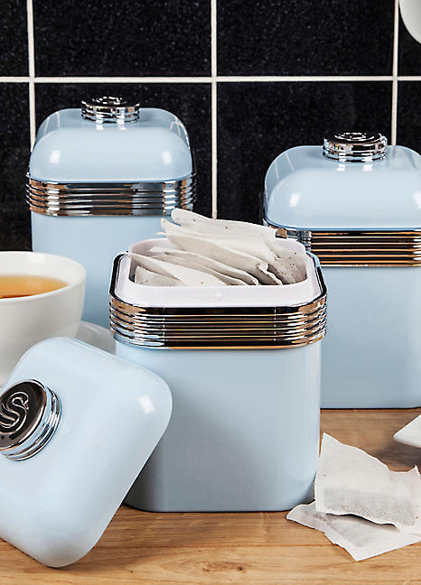 Stainless Steel Swan Tea Coffee Sugar Grey Swan Retro Set Of