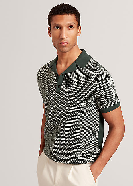 トップス ERNEST W. BAKER PIN STRIPE POLO ted-baker-gregry-knitted-polo-